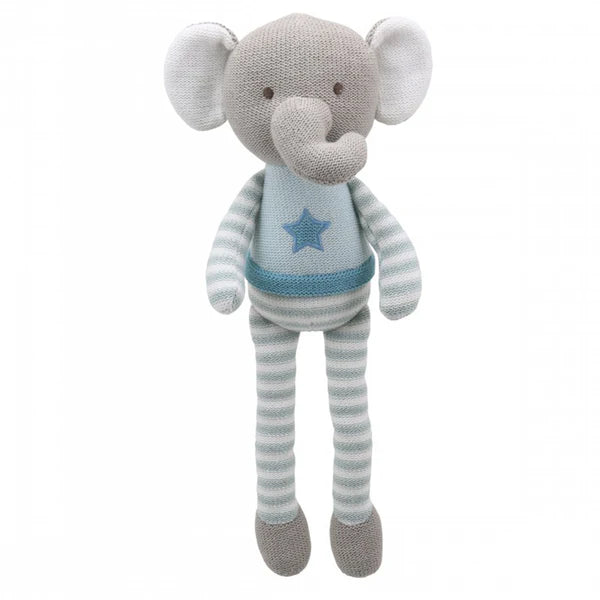 Knitted elephant soft baby toy baby shower gift