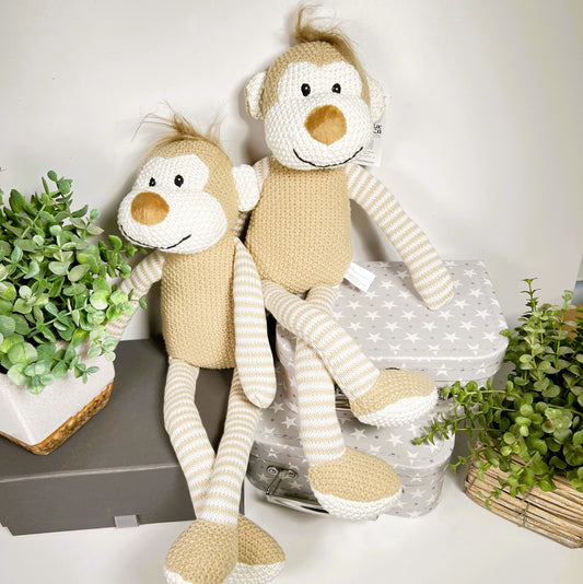 Wilberry Knitted Monkey Baby Toy, Baby Shower Gifts, Mum To Be Gifts.