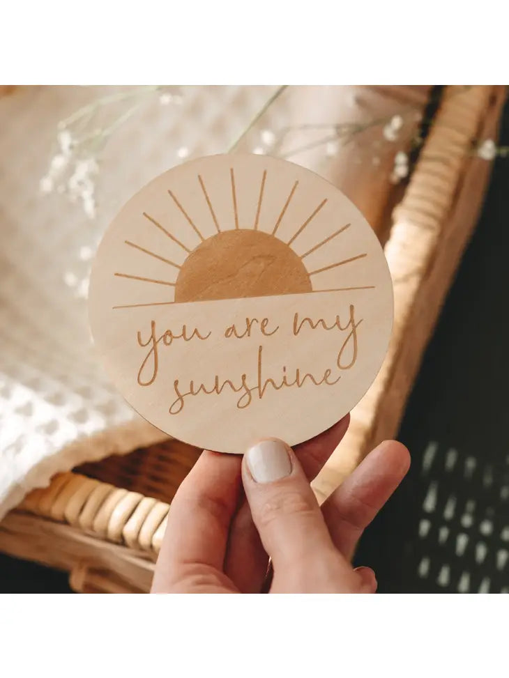 "You are my sunshine" wooden baby plaque.