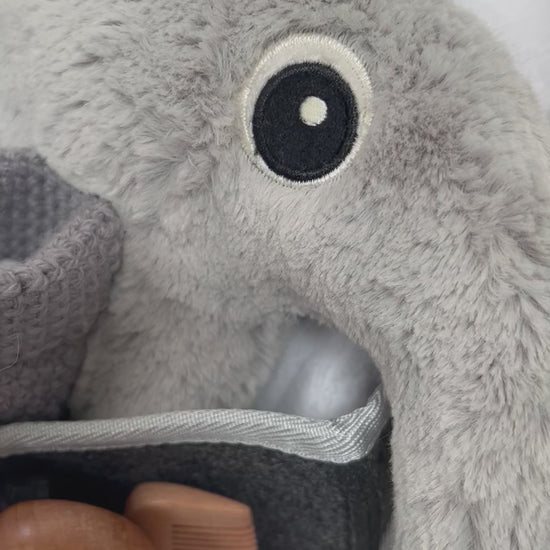 New baby gift hamper in a nappy caddy with an elephant theme