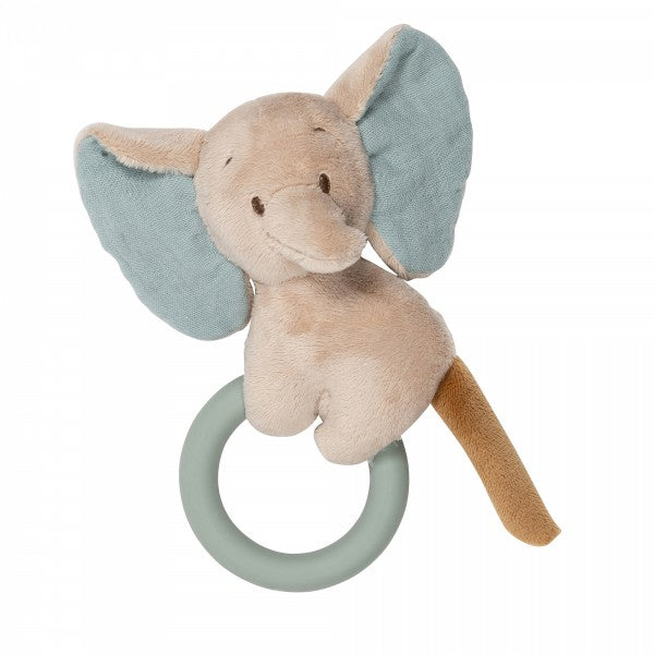Nattou Luna And Axel Elephant Rattle With Teether
