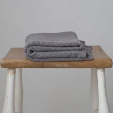 Grey cotton luxury cellular baby blanket.