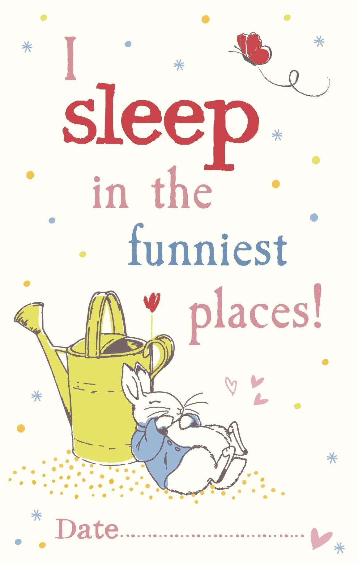 A Collection of baby milestone cards with a Peter Rabbit theme.